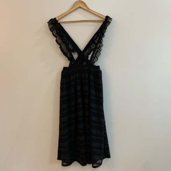 Lost Ink Pinafore Skirt In Lace - Picture 1 of 12